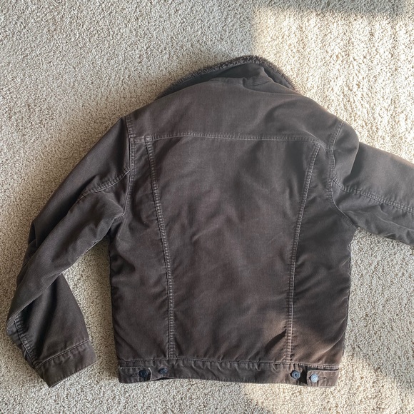Men’s brown Levi’s corduroy Sherpa jacket in medium. - Picture 3 of 8